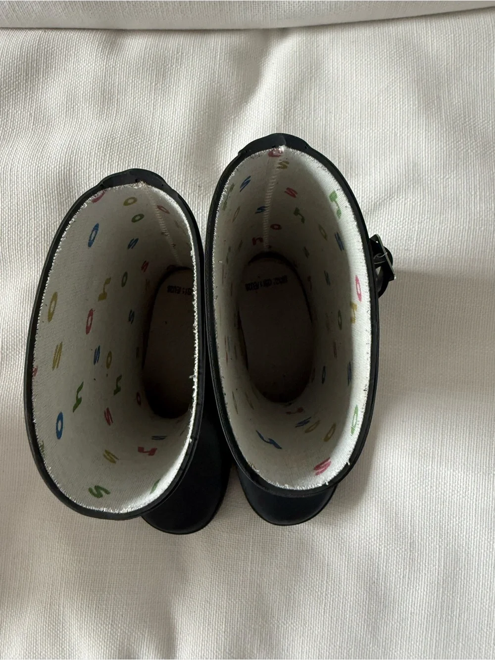 shooshoos Black Kids Rain Boots